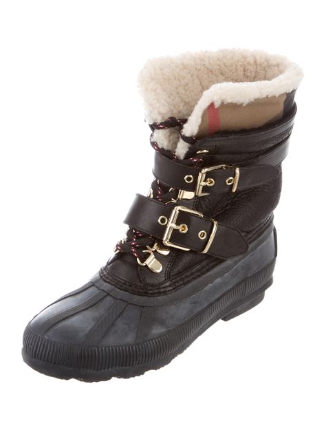 burberry shearling snow boots|The In.